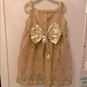 Gold Bow Embellished Dress